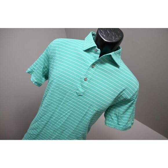 Tasc Bamboo Golf Polo Stretch Athletic Shirt Striped Short Sleeve Mens Sz Medium - Picture 4 of 10